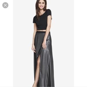 NWOT Express metallic maxi skirt